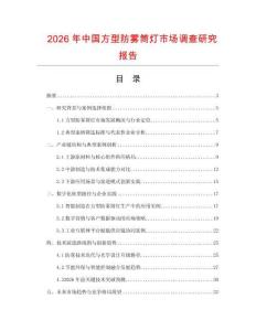 2026年中國方型防霧筒燈市場調查研究報告