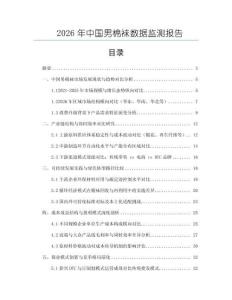 2026年中國男棉襪數(shù)據(jù)監(jiān)測報告