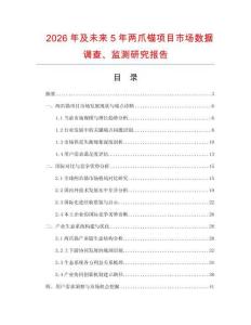 2026年及未來5年兩爪錨項目市場數據調查、監測研究報告
