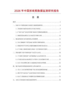 2026年中國拆線剪數據監測研究報告