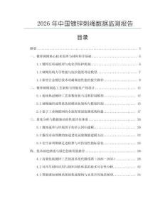 2026年中國鍍鋅刺繩數據監測報告