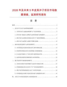 2026年及未来5年皮具冲子项目市场数据调查、监测研究报告