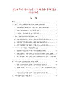 2026年中国双头中心孔研磨机市场调查研究报告