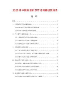 2026年中國(guó)標(biāo)準(zhǔn)機(jī)芯市場(chǎng)調(diào)查研究報(bào)告