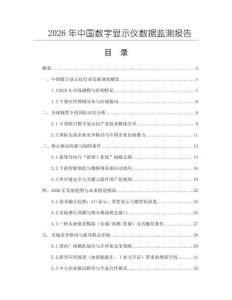 2026年中國數字顯示儀數據監測報告