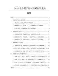 2026年中國(guó)手勾衫數(shù)據(jù)監(jiān)測(cè)報(bào)告