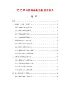 2026年中国暖酥柜数据监测报告