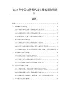 2026年中國熱管蒸汽發生器數據監測報告