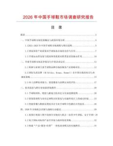 2026年中國(guó)手球鞋市場(chǎng)調(diào)查研究報(bào)告