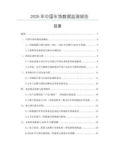 2026年中國車飾數據監測報告