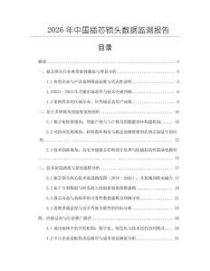 2026年中国插芯锁头数据监测报告