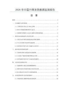2026年中國升降發條數據監測報告