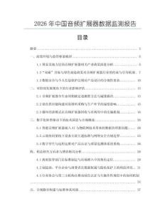 2026年中國音頻擴展器數據監測報告