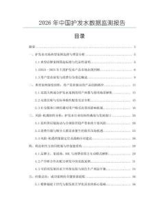 2026年中國護發水數據監測報告
