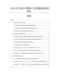 2026年中國冷光霓虹燈型浮雕數據監測報告