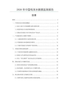 2026年中國電發水數據監測報告