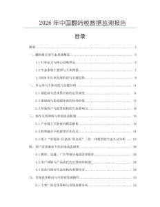 2026年中国翻转板数据监测报告