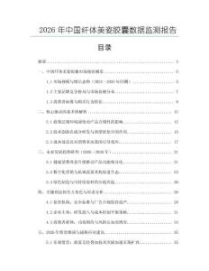 2026年中国纤体美姿胶囊数据监测报告