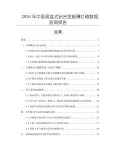 2026年中國吸盤式鋁合金超薄燈箱數(shù)據(jù)監(jiān)測報告