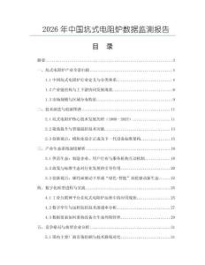 2026年中国坑式电阻炉数据监测报告