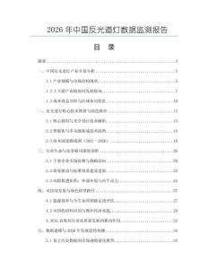 2026年中國反光道燈數據監測報告