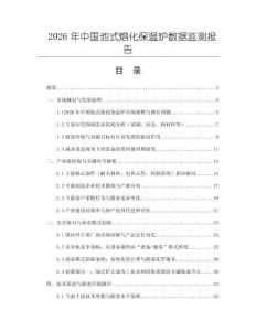 2026年中国池式熔化保温炉数据监测报告