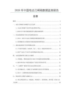 2026年中國電動刀閘閥數據監測報告