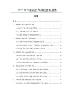 2026年中國硬挺劑數據監測報告