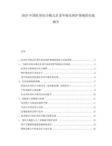 2025中国医养结合模式在老年痴呆照护领域的实践报告