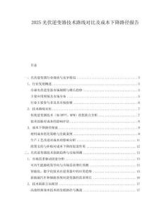 2025光伏逆變器技術路線對比及成本下降路徑報告