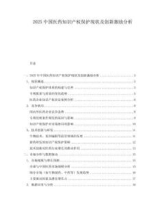 2025中国医药知识产权保护现状及创新激励分析