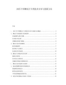 2025中國糖衣片專利技術分布與創(chuàng)新方向