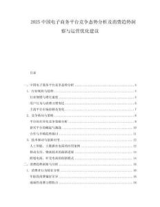 2025中國電子商務平臺競爭態勢分析及消費趨勢洞察與運營優化建議