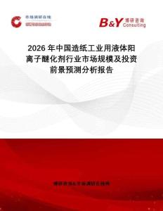 2026年中國造紙工業(yè)用液體陽離子醚化劑行業(yè)市場規(guī)模及投資前景預(yù)測分析報(bào)告