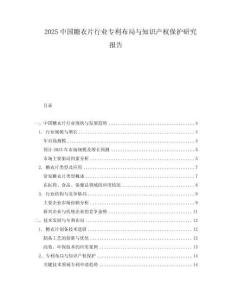 2025中國糖衣片行業(yè)專利布局與知識產(chǎn)權(quán)保護研究報告