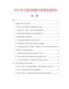 2025年中國(guó)電線配件數(shù)據(jù)監(jiān)測(cè)報(bào)告