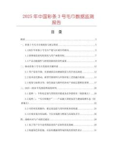 2025年中國彩條3號毛巾數據監測報告