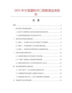2025年中國塑料沖口袋數據監測報告