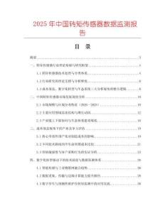 2025年中國轉矩傳感器數據監測報告