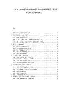 2025-2030老挝能源行业技术革新政策效果分析及投资布局规划报告