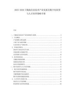2025-2030立陶宛信息技術產業發展及數字化轉型與人才培養策略手冊