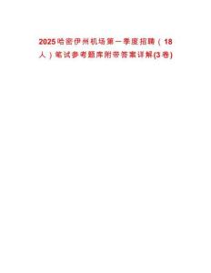 2025哈密伊州機(jī)場(chǎng)第一季度招聘（18人）筆試參考題庫(kù)附帶答案詳解(3卷)