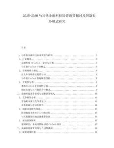 2025-2030馬耳他金融科技監管政策探討及創新業務模式研究