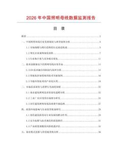 2026年中國照明母線數據監測報告