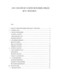 2025-2030洛陽龍門石窟景區游客承載能力測試及提升工程研究報告
