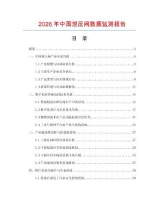 2026年中國泄壓閥數據監測報告