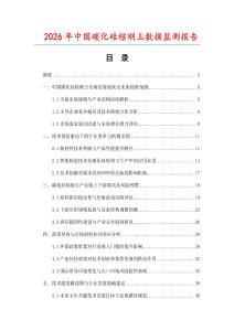 2026年中國碳化硅棕剛玉數據監測報告