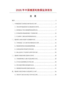 2026年中國(guó)鏡面輪數(shù)據(jù)監(jiān)測(cè)報(bào)告