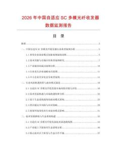 2026年中國自適應(yīng)SC多模光纖收發(fā)器數(shù)據(jù)監(jiān)測報(bào)告