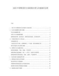 2025中國吸頂燈行業(yè)政策紅利與市場響應(yīng)分析